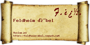 Feldheim Ábel névjegykártya